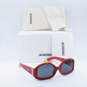 Jacquemus COLAPSO JAC/15 C2 Geometric Sunglasses - Red/Grey